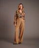 Camisa Seda ML Oversized Folhagem