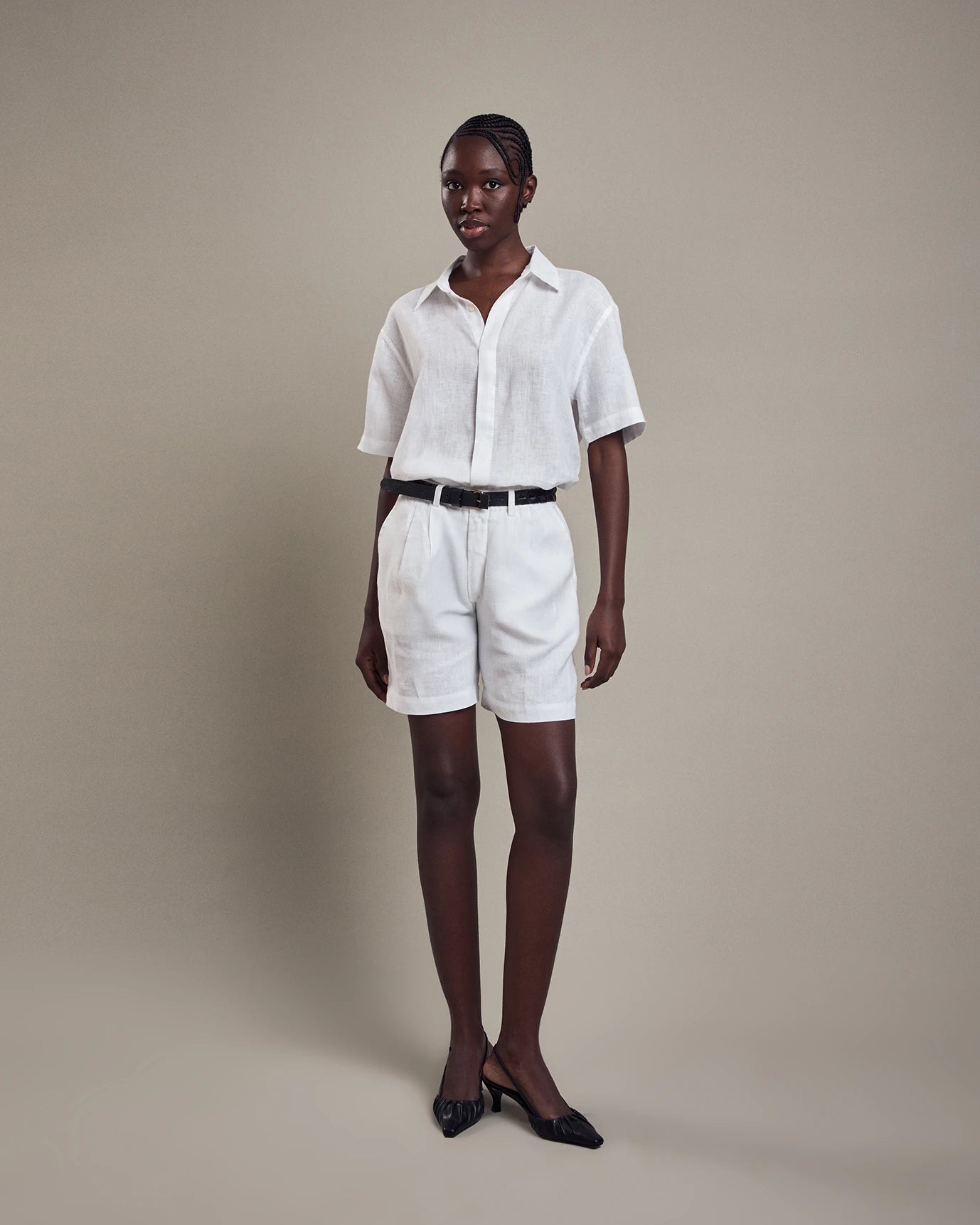 Short Sleeve Linen Shirt - Handred
