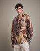 Camisa Mousseline Manga Bufante Aquarius