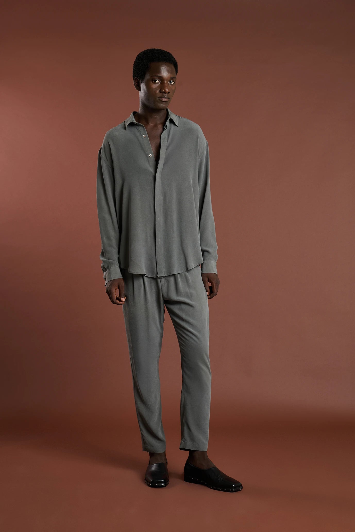 Camisa Seda ML Oversized