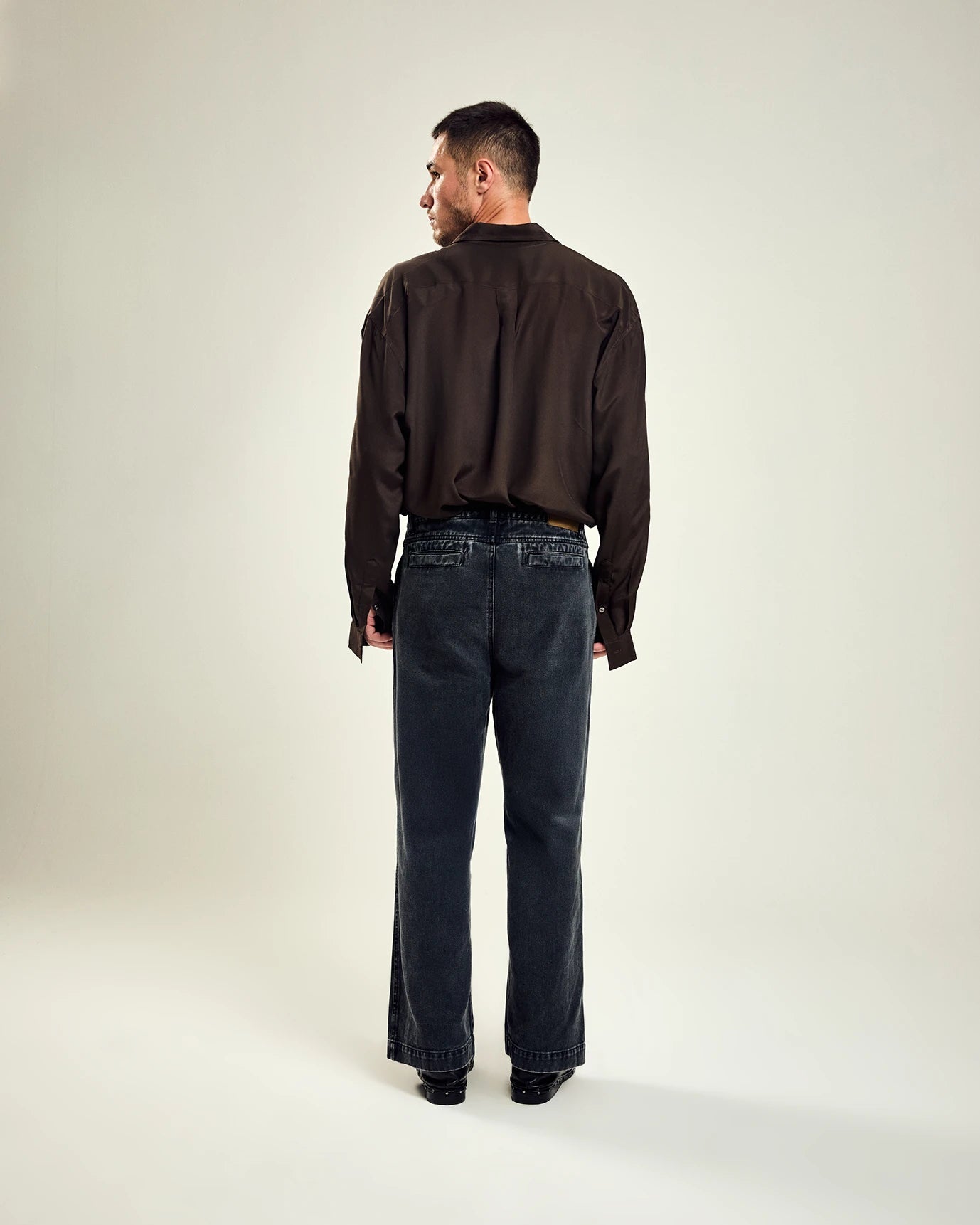 Oversized Long Sleeve Silk Shirt - Handred