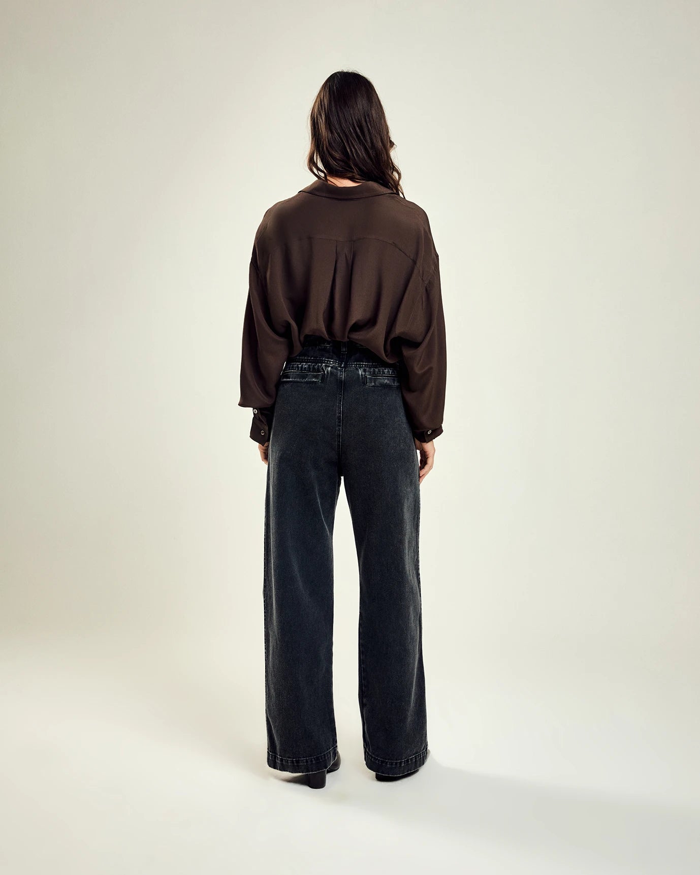 Oversized Long Sleeve Silk Shirt - Handred