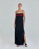 Vestido Seda Longo Bordado Kurashiki
