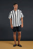 Camisa Linho Listras Desfiadas Pretas